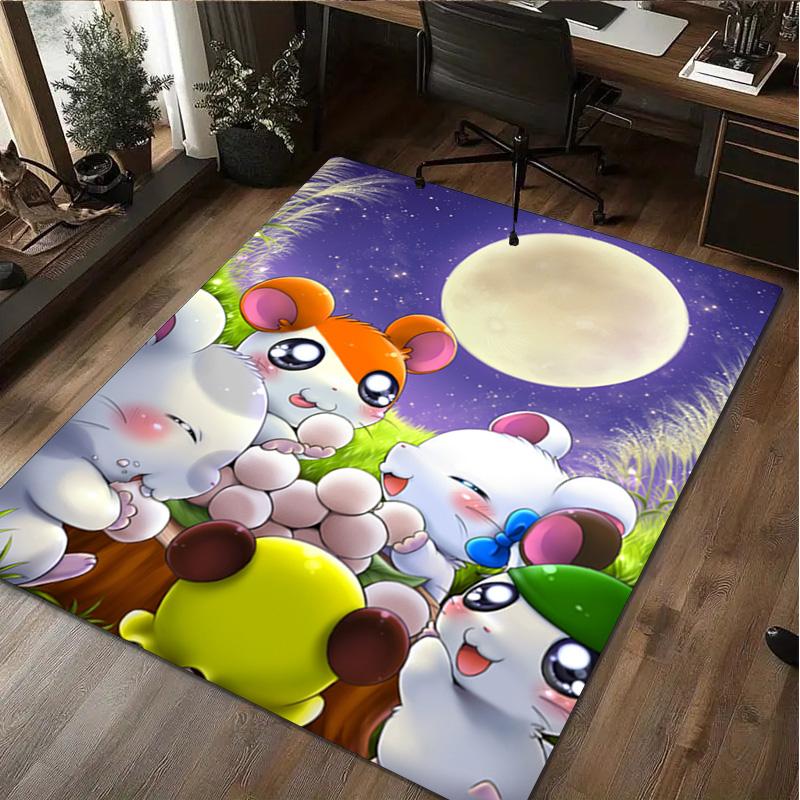 Hamtaro Print Rug - home decoration Carpet For Living Room Bedroom Flooring Computer Chair Area Rug