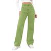 Women's High Waist Washed Women's Jeans Fashionable Versatile Straight Leg Pants
