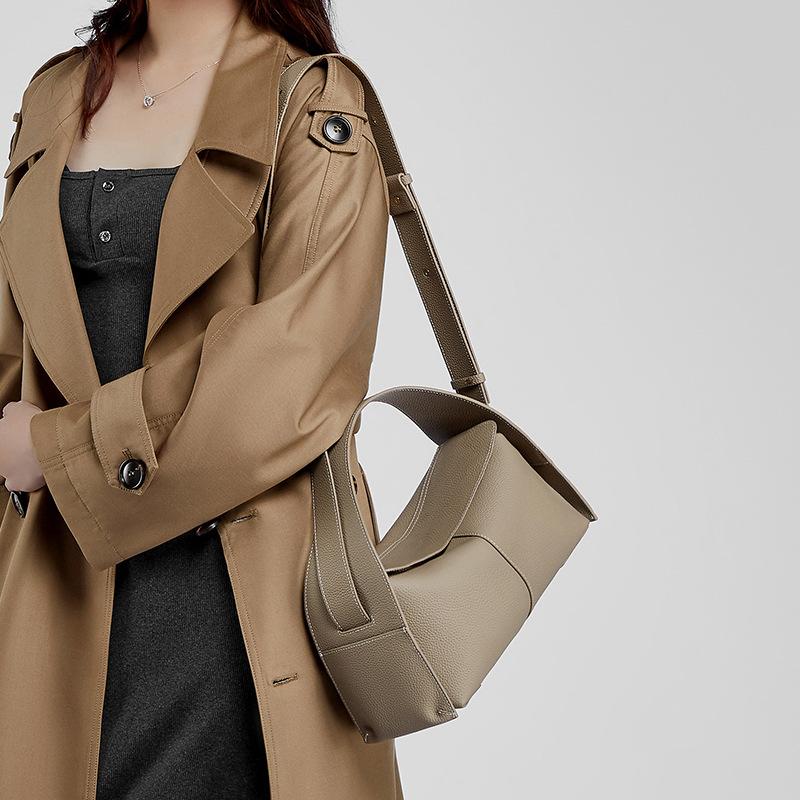 Autumn and Winter Top Layer Cowhide Detachable Cross Span Hanging Ear Series Eave Bag Single Shoulder Crossbody Genuine Leather Women's Bag