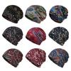 Multifunctional Turban Hats Plaid Print Casual Hedging Cap  Autumn and Winter