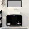 Bathroom Cabinet with Door Black 80 x 33 x 60 cm Engineered Wood