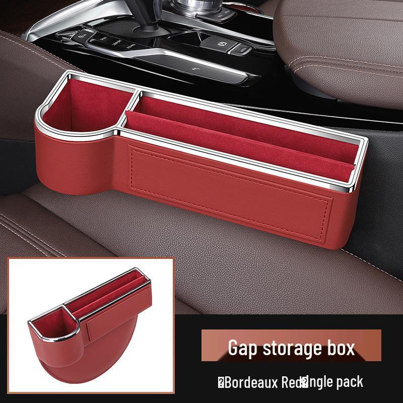 Leather Car Seat Gap Organizer and Cup Holder