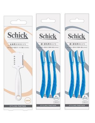 Schick Full Body Razor X 1 Piece Razor X 2 Pieces L Dispo [Bulk Purchase] (1 Piece) / Face/eyebrow (3 Pieces) Men's