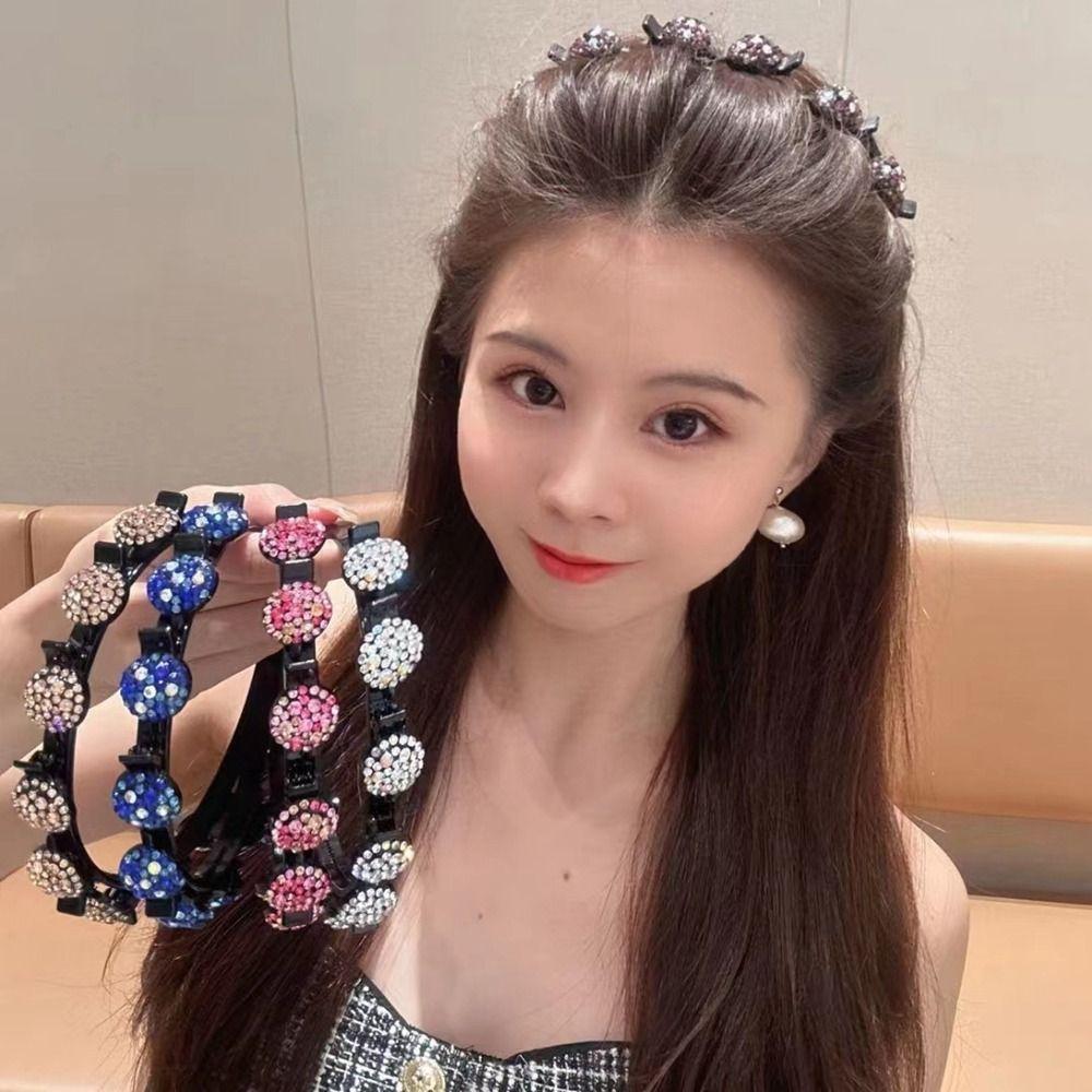

Tooth design Bangs fixed HeadHoop Rhinestone HairClip New Broken hair artifact Women Girl Style 4