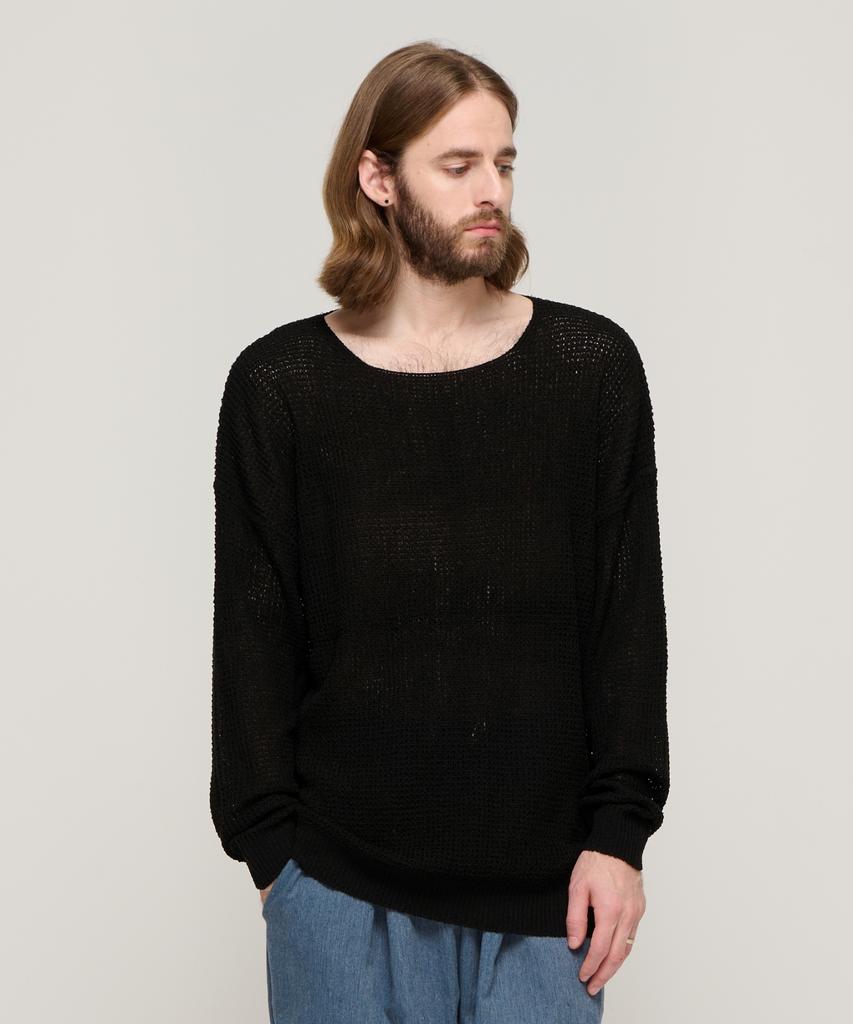 CARGOBROS Summer Scallop Waffle Cozy Knit (Black)