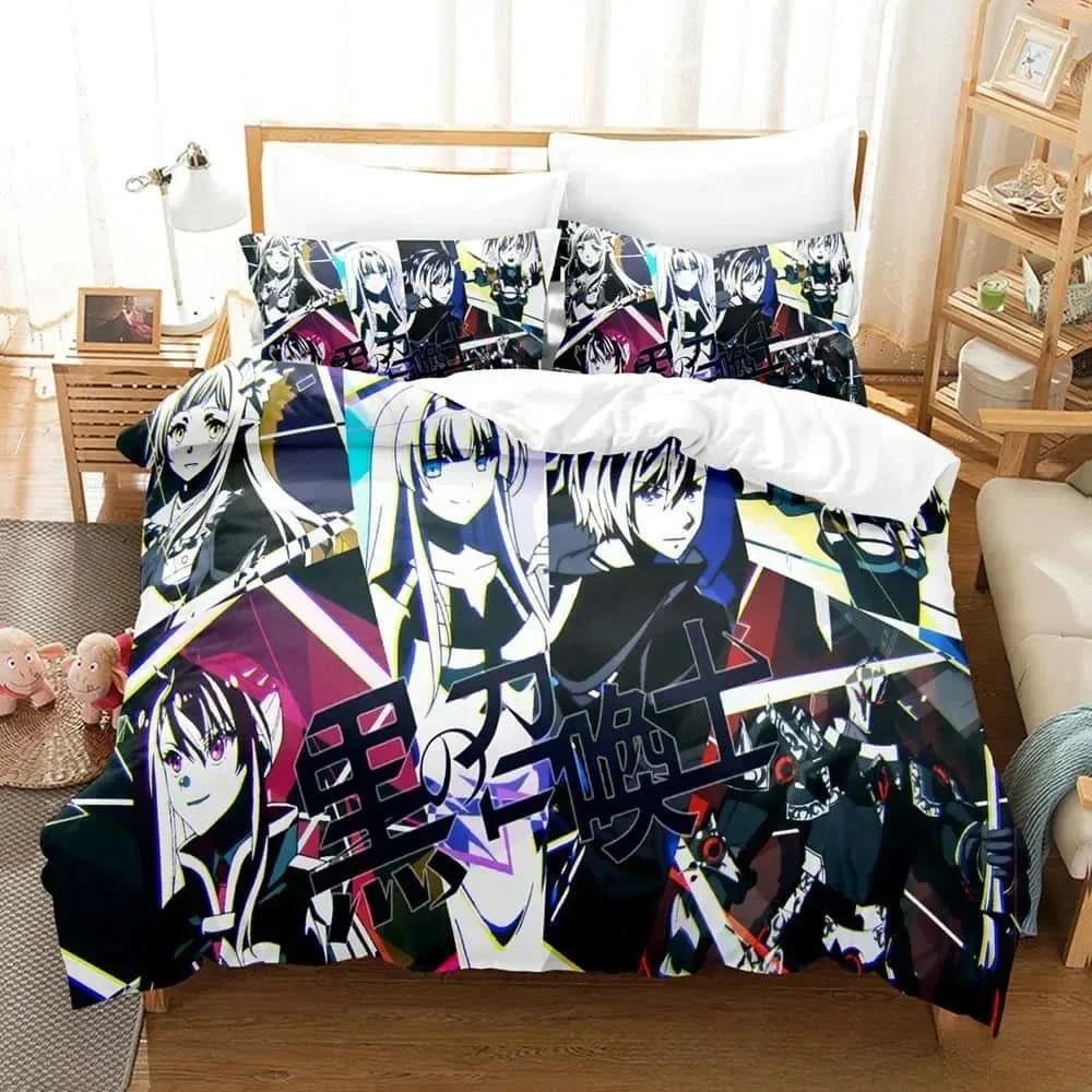 Comforter 3D Anime Black Summoner Bedding Set Single Twin Full Queen King Size Bed Set Adult Kid Bedroom S Home Textiles