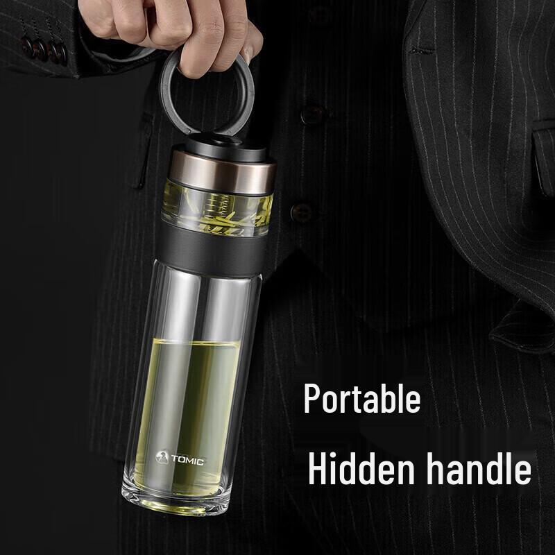 Temake Double-Layer Tea Infuser Glass Cup