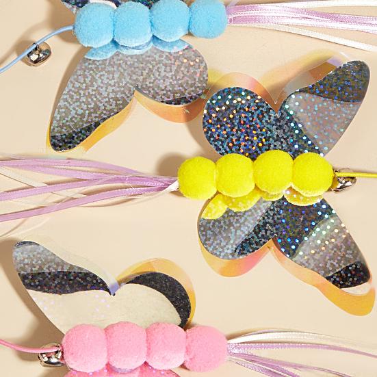 Hanging Cat Toy Exquisite Self-adhesive Relieve Stress Butterfly Swing Cat Interactive Toy Pet Supplies