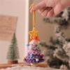 Christmas Car Hanging Ornament Hand Knitted Christmas Tree Shape Hanging Decoration For Bedroom Door Vehicles Interiors