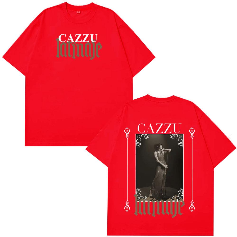 Singer Cazzu Latinaje Music Album Retro Print T Shirt Men Women Fashion Tshirt Shortsleeved Cotton Harajuku Casual Tshirts S