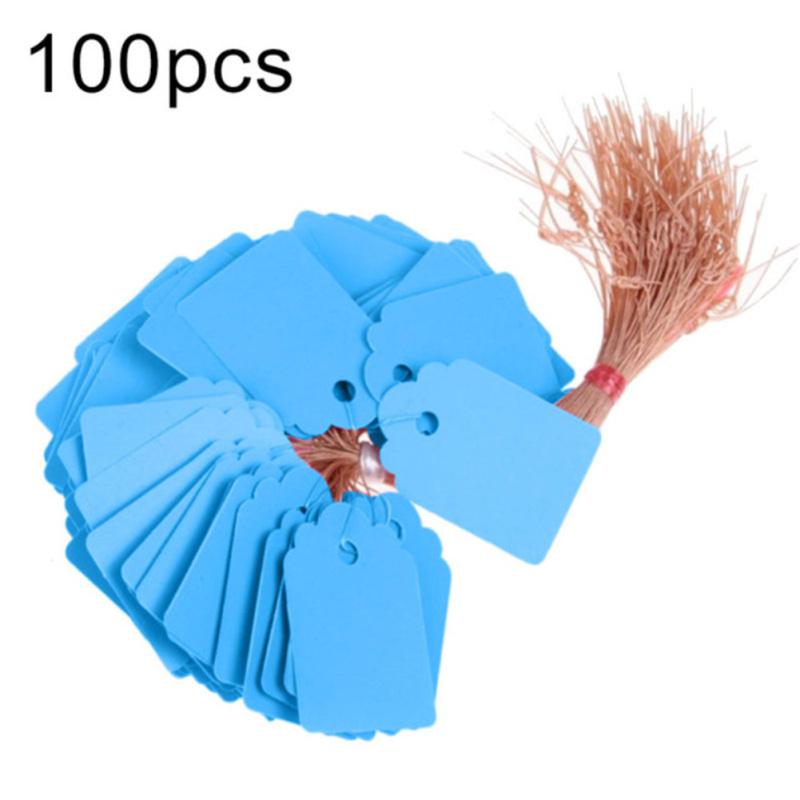 

100 шт. етикетки для рослин пластикові ПВХ підвісний тег-маркер водонепроникний садовий квітковий подарунок синій