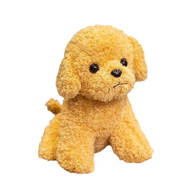 Cute Simulation Curly Hair Teddy Dog Doll Plush Toy Puppy Dog Doll Children Companionship Soothing Doll