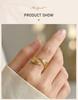 Chunky Open Adjustable Rings for Women, Heart Wing Statement Ring, Stainless Steel 18K Gold Plated, Tarnish Free Jewelry