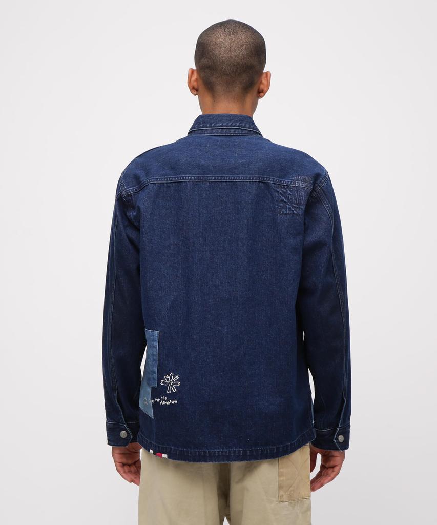 AVIREX RESTORE COLLECTION REPAIR CUSTOM & EMB UTILITY SHIRT JACKET Indigo L 783-5220015