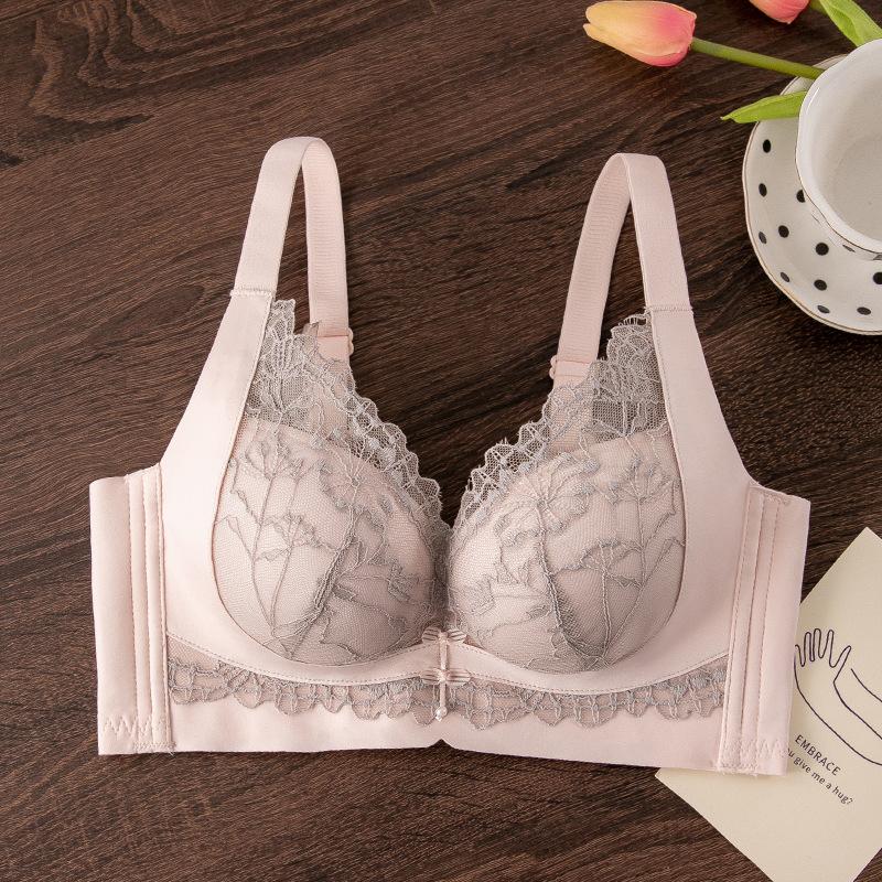 

New bra a cup small chest thickened flat chest gathered to show large comfort adjustment bra cover 40/90AB