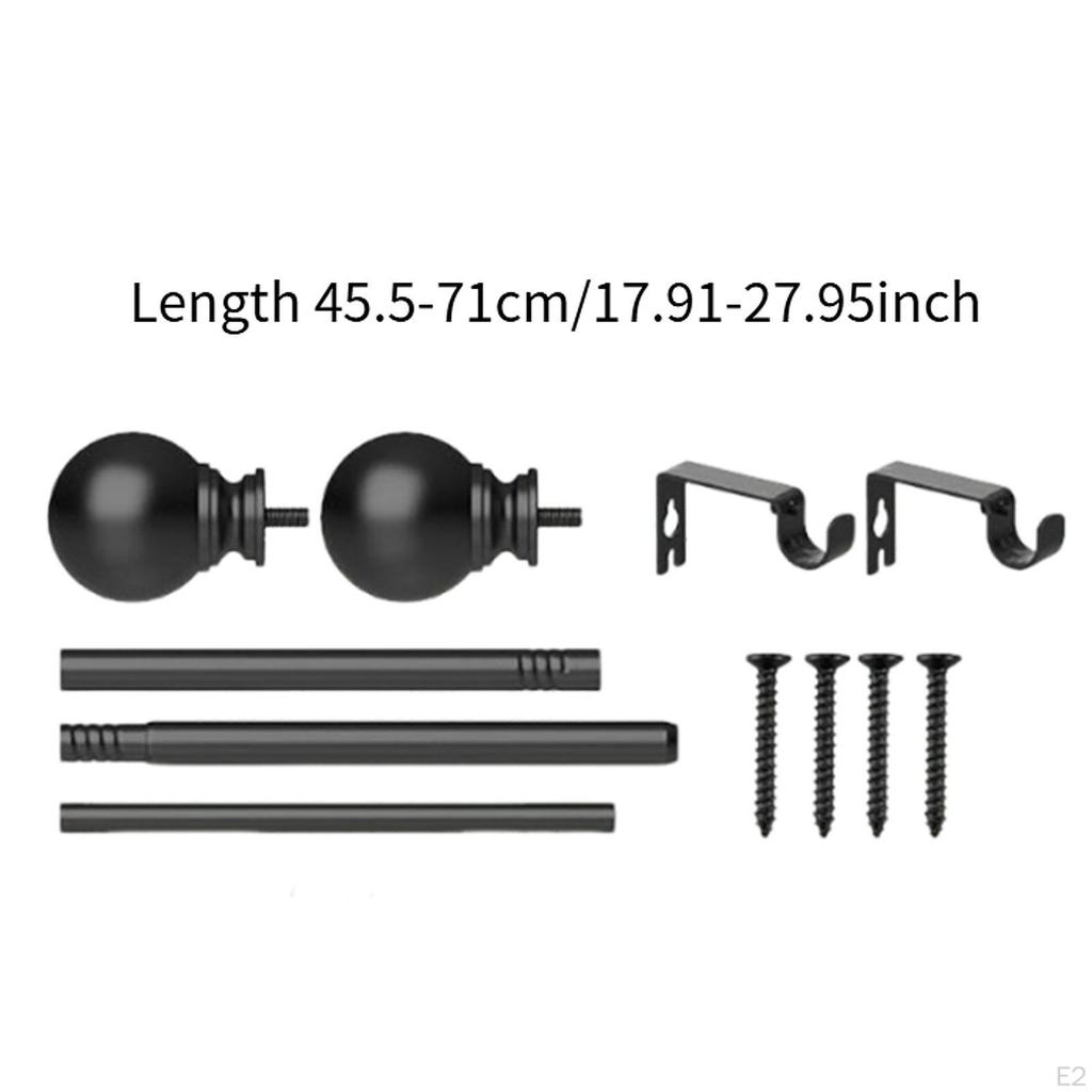 Adjustable Curtain Rod Set with Brackets for Home And Bedroom