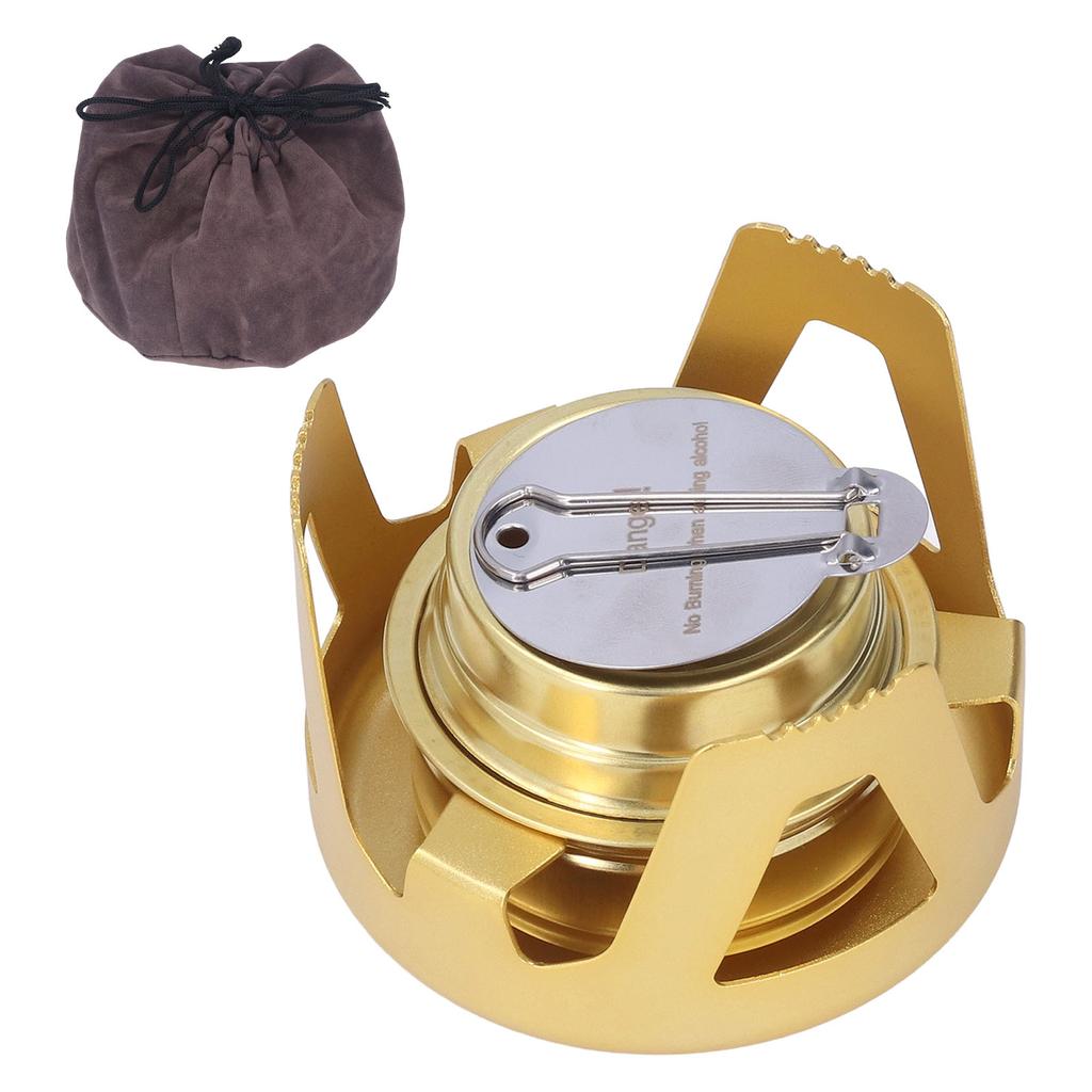 Portable Mini Picnic Stove Brass Spirit Burner for Outdoor Camping Hiking Backpacking BBQ