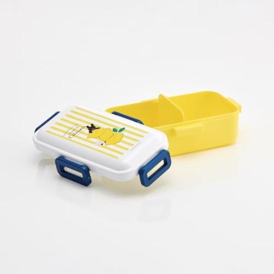 Skater Lisa and Gaspard Lemon Antibacterial Dishwasher Safe Soft Lunch Box with 530ml Lunch Chopsticks and Chopstick Case Quilted Tote Lisa and