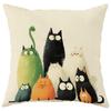 Super Cute Cartoon Cat Pillow Cover: Colorful Funny Cat Tiantuan, Sofa and Chair Cushion Cover, Room Home Decoration