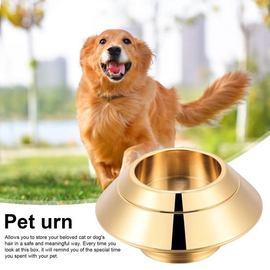 Kedi Köpek için Pet Urn Hatıra Mumluk Kabı Anma Tutucu Küçük Hafif Metal Urn Evcil Hayvan Tüyü Kürk Tırnakları Değerli Anılar Depolama
