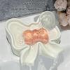 Ceramic Soap Holders with Bows Drainages Enhanceds Design Bathroom Counter Organizers Decorative Sink Tray