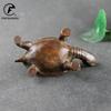Solid Copper Turtle Statue Desktop Ornaments Vintage Brass Tortoise Figurines Toy Model Home Decorations Accessories Tea Pet