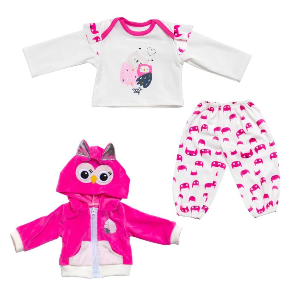 Fashion Cartoon Suit Wear For 17Inch 43cm Reborn Baby Doll, 18inch 45cm American Girl Doll Clothes and Accessories