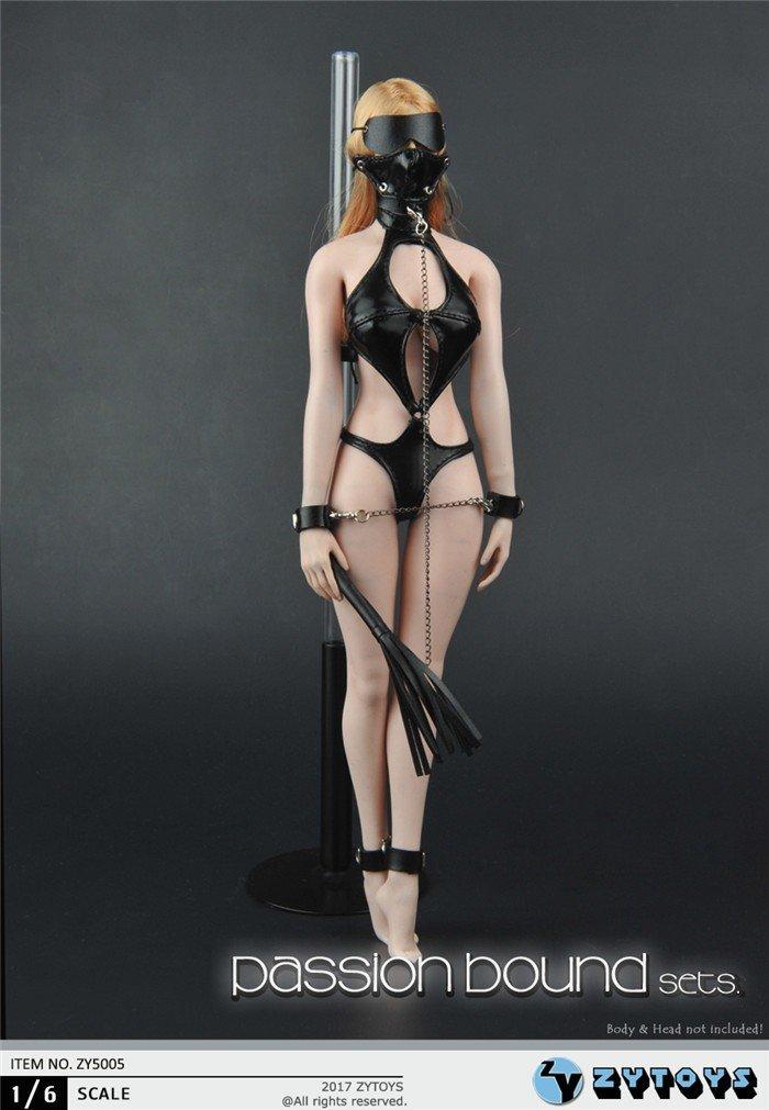 [TOYBARJAPAN] 1/6 skala actionfigur ZYTOYS ZY5005 Supersexiga SM-läderunderkläder för vackra kvinnor och tillbehörsset (kropp och huvud ingår ej)