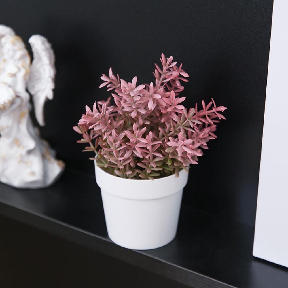 Fake Flower Artificial Plant Bonsai Evergreen Simulation Flower Pot Small Potted Plants  Garden