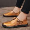 Handmade Leather Casual Men Shoes Design Sneakers Men Comfortable Leather Men Loafers Hot Sale Moccasins Driving Shoes Size 48