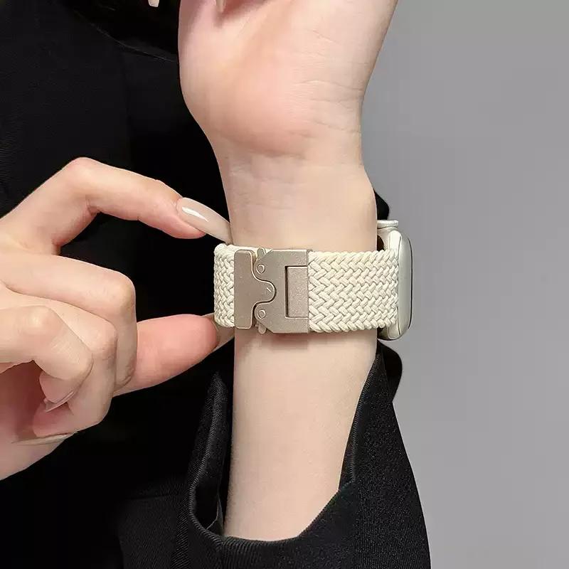 Braided Solo Loop Strap For Apple Watch Ultra 2 band 49mm 44mm 45mm 46mm 40mm 41mm 42mm Bracelet iWatch Series 10 9 SE 8 7 6 5 4