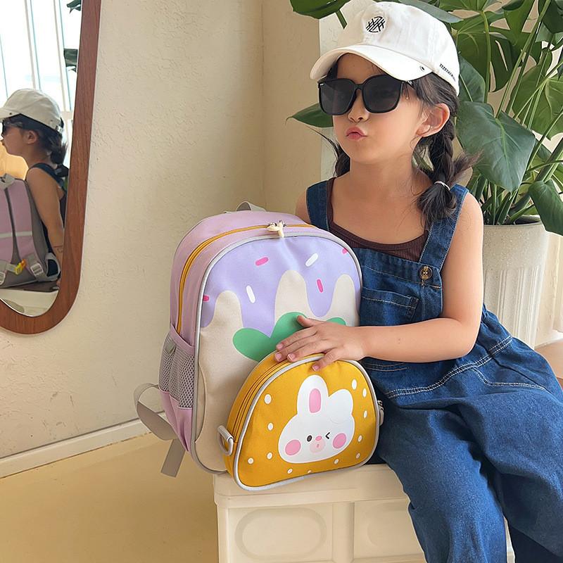 Large Capacity Lightweight Nylon Kindergarten Backpack For Kids With Breathable Design