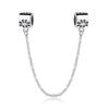 Nový 925 Sterling Silver Sparkling Pav éCrown O Tree Bezpečnostní řetízek Přívěsek Korálky Temperament Náramek Ženy Šperky Dárek