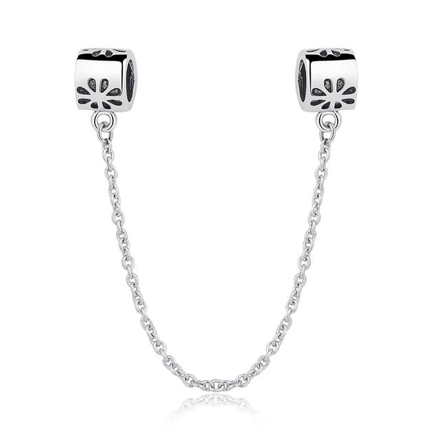 Nový 925 Sterling Silver Sparkling Pav éCrown O Tree Bezpečnostní řetízek Přívěsek Korálky Temperament Náramek Ženy Šperky Dárek