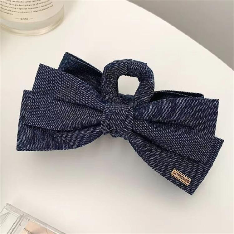 Eye Catching Hair Bows Clip Soft Jeans Fabric Hairpin Fashion Barrettes Hair Ornament For Girls Adults Hairstyling