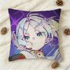 New FFrieren Anime Doublesided Printed Square Decorative Cushion Cover for Sofa Living Room Home Decor