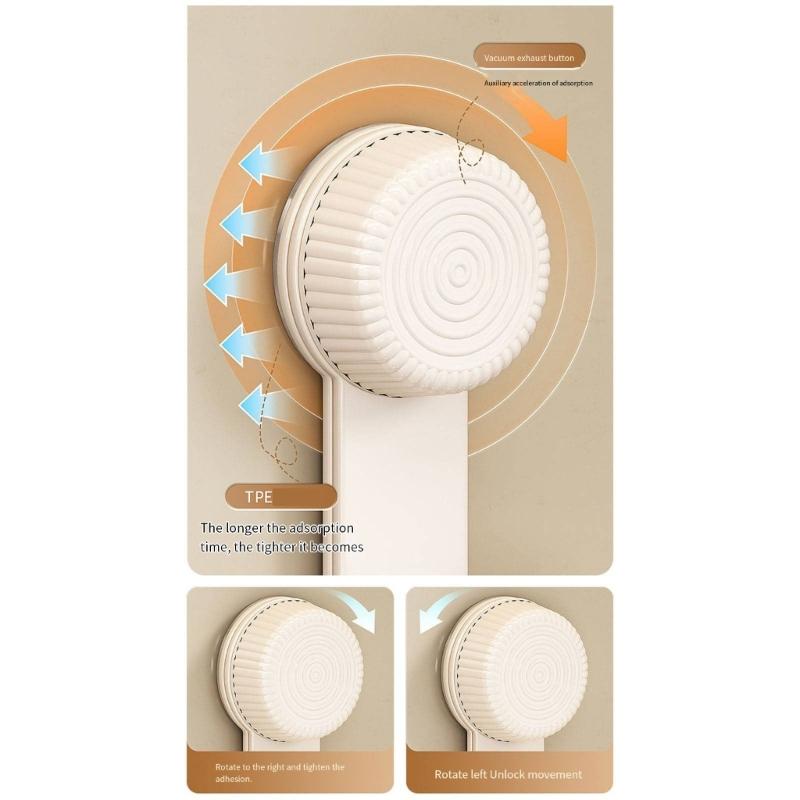 360 Degree Swivels Suction Cup Lid Rack Wall Mounted Kitchen Storage For Pots Pans Cutting Boards Easy Installation Carbon Steel Construction