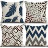 Home Feather Geometric Abstract Linen Throw Pillow Cover Sofa Bed Cushion Pillow Cover