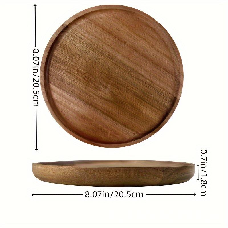 Japanese Acacia Wooden Multi-Function Tray: Kitchen Fruit and Teacup Plate