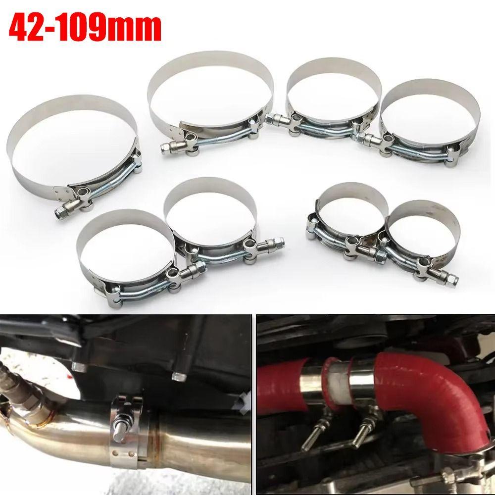 Stainless Steel T-Bolt Clamp Universal Hose Coupler Reliable Hose Clamps