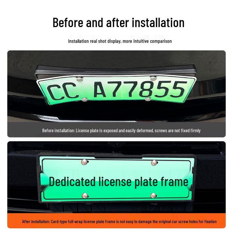 2026 Zhiji LS6 Full-Coverage Green License Plate Frame for New Energy Vehicles.