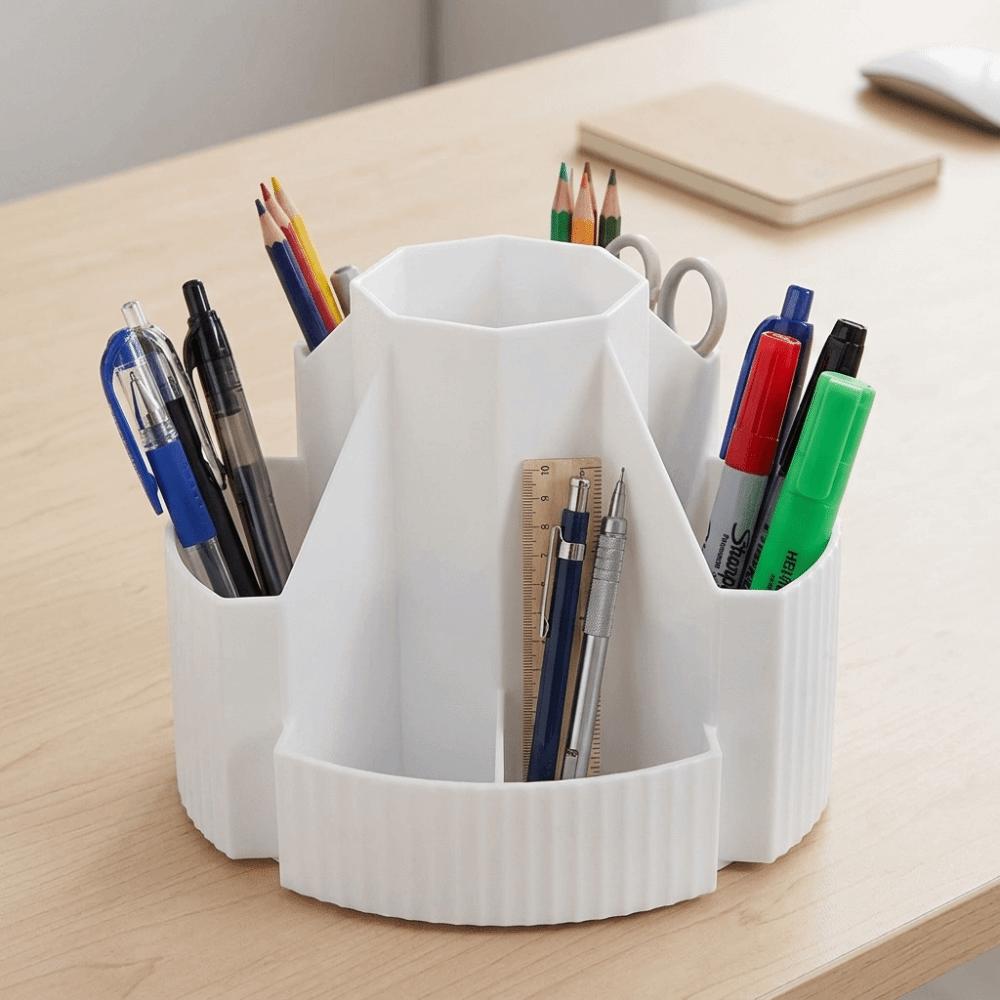 Large Capacity Pencil Storage Organizer ABS Desk Organizer Portable Desk Accessories Workplace