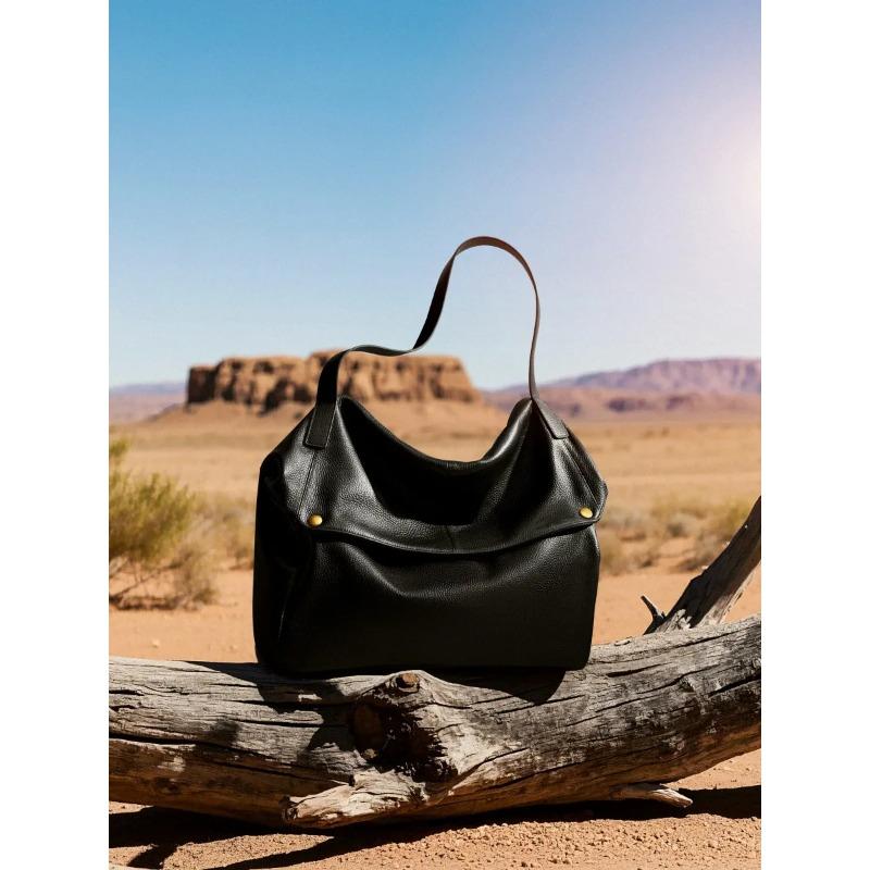 Borsa a tracolla da donna 100% vera pelle grande capacità morbida pelle di mucca borsa tote semplice da donna casual per il pendolarismo