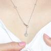 LOASI lovely rose. long heart chain necklace
