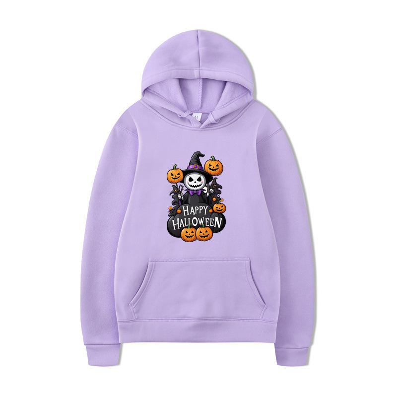 New autumn winter pumpkin themed printed long sleeved hoodie series loose casual sportswear