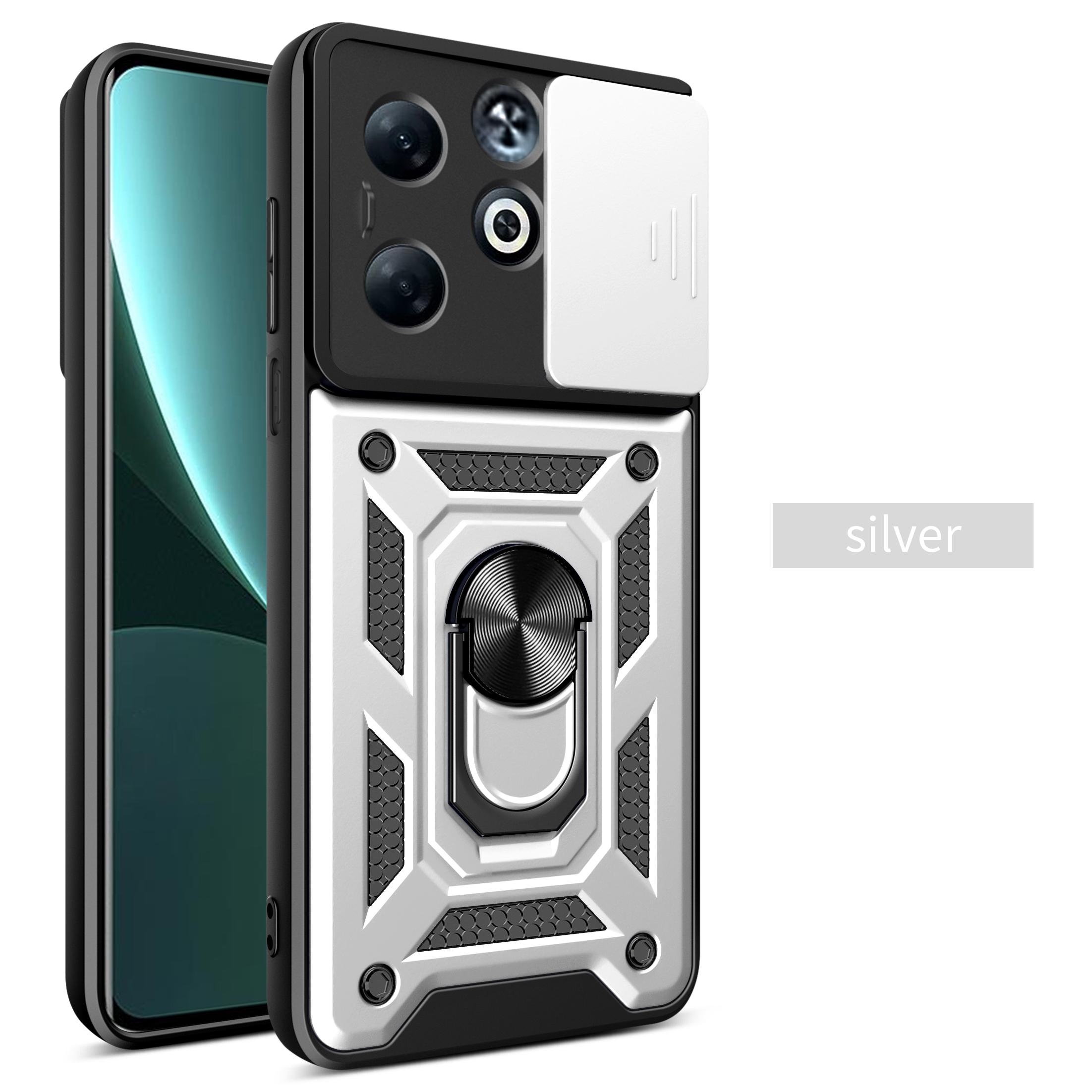 

For Infinix Smart 8 Pro Case Infinix Smart 8 Plus Cover Magnetic Ring Holder Armor Phone Case Slide Camera Protect Back Cover Infinix Smart 8 Pro