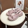 Cartoon Girl Slippers 2025 New Summer Wear Fashion Platform Sandals Summer Bow Slippers Women