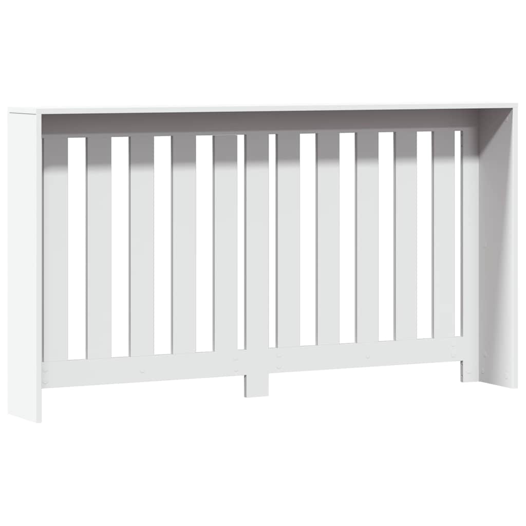 White Radiator Cover 149 x 20 x 82 cm Wood Based Material