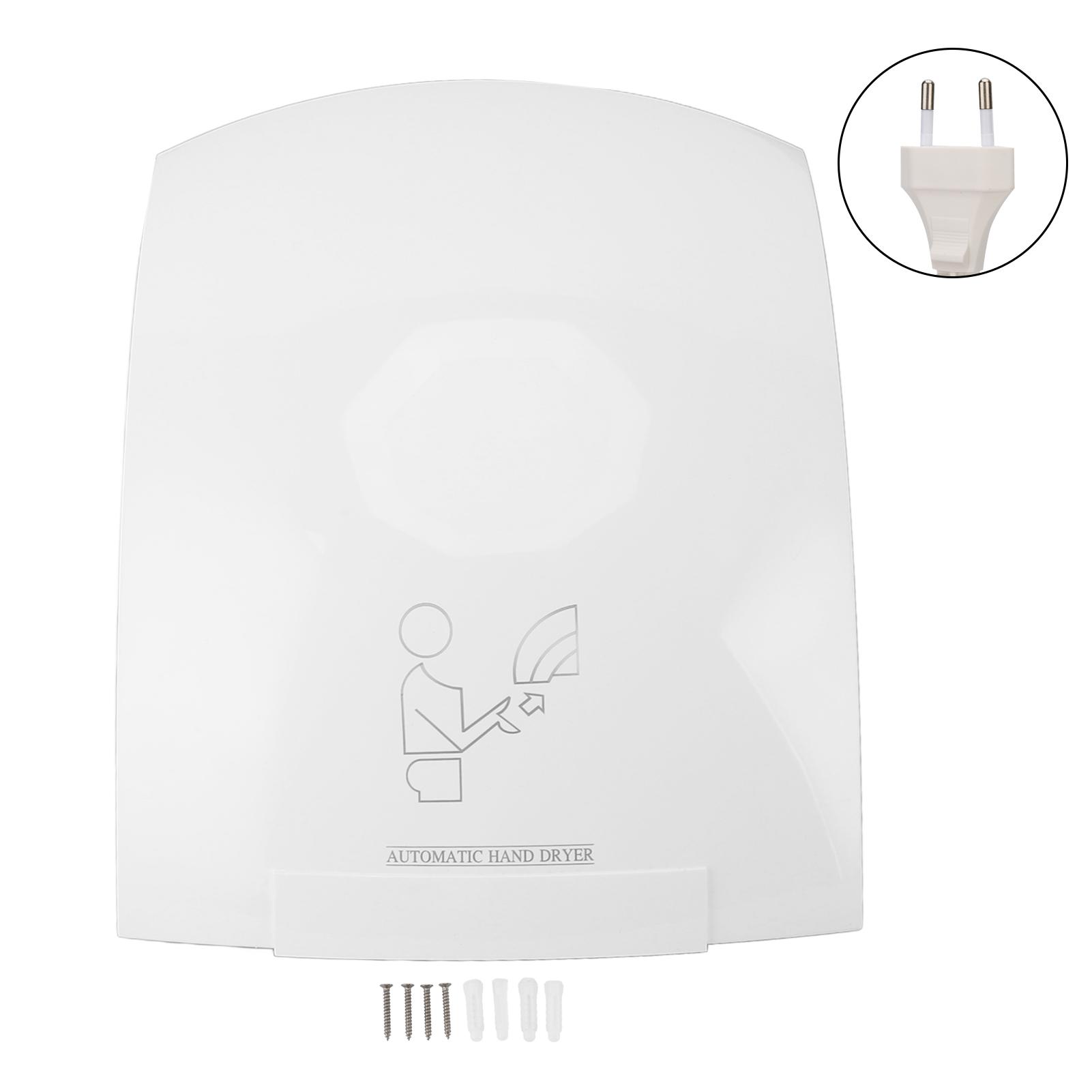 

1200 Вт сушилки для рук Автоматическое распознавание 10S Быстрая сушка Мощный поток воздуха Теплый воздух сушилка для рук для ванной комнаты торгового центра отеля