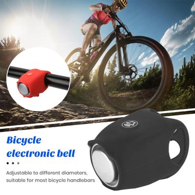 Buzina de Bicicleta Elétrica 120dB Som Alto À Prova d'Água Alimentada por Bateria À Prova d'Água MTB Estrada Bicicleta de Montanha Guidão Alarme Sino Acessórios para Bicicleta